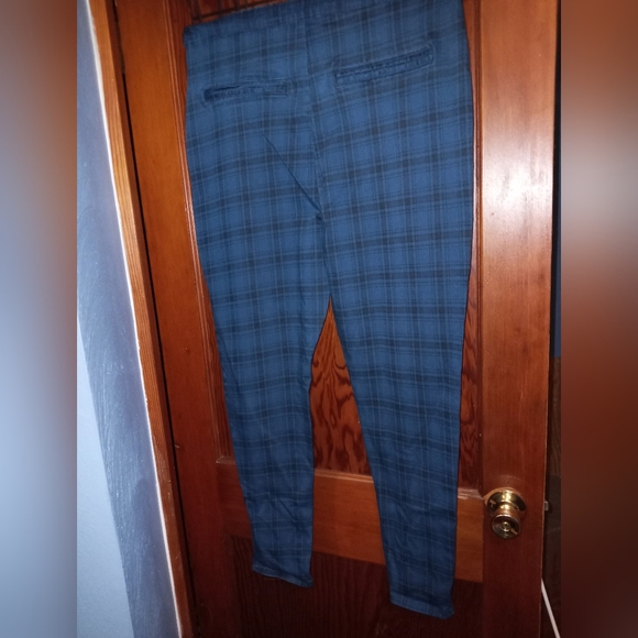HOT TOPIC blue plaid jeans Sz 20 - Picture 2 of 7